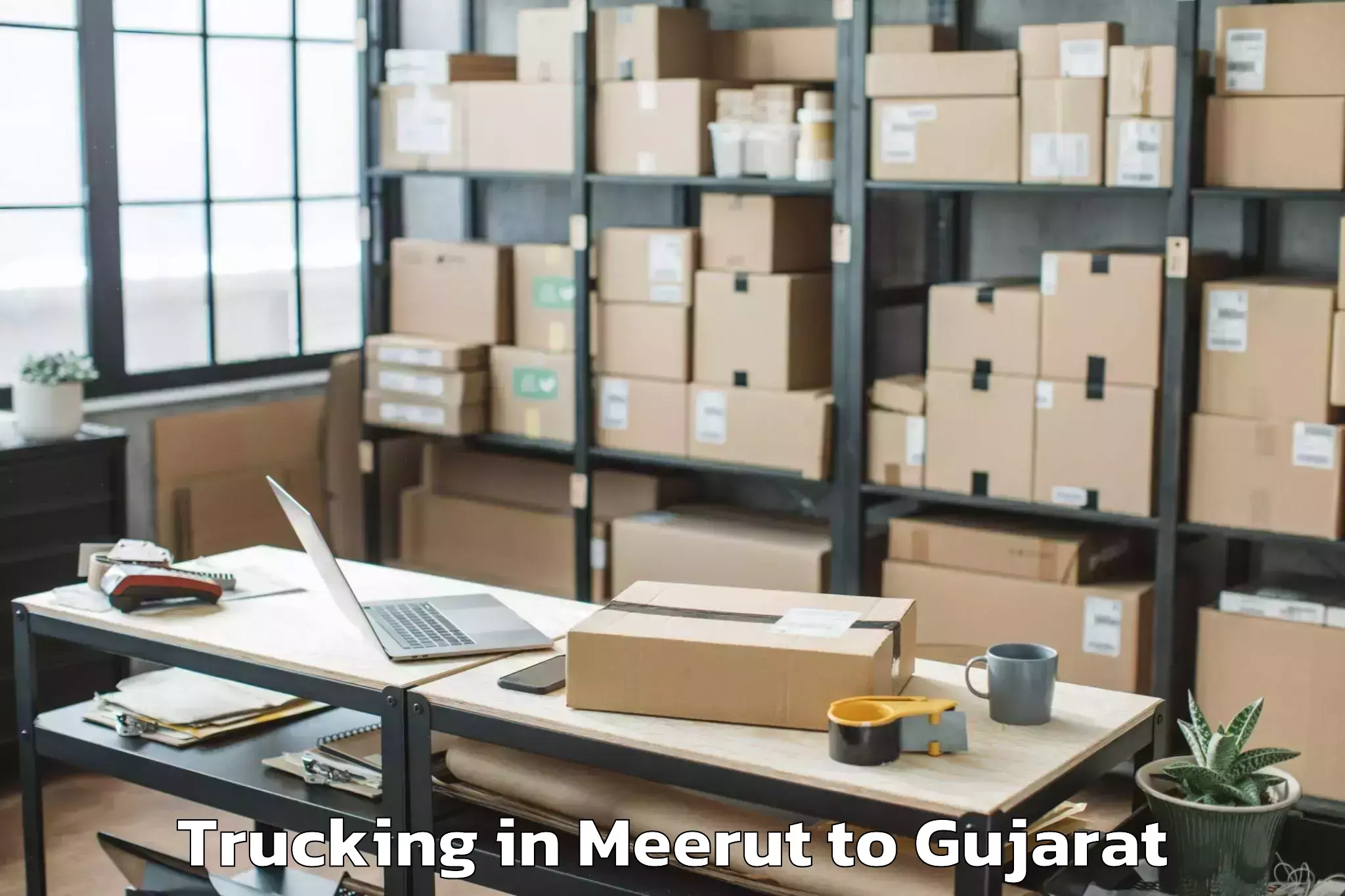 Book Your Meerut to Satlasana Trucking Today